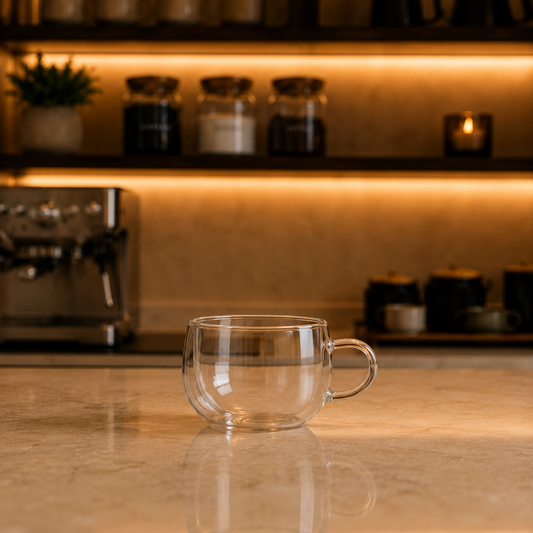 Caneca de Vidro - Parede Dupla Compacta - 150 ml