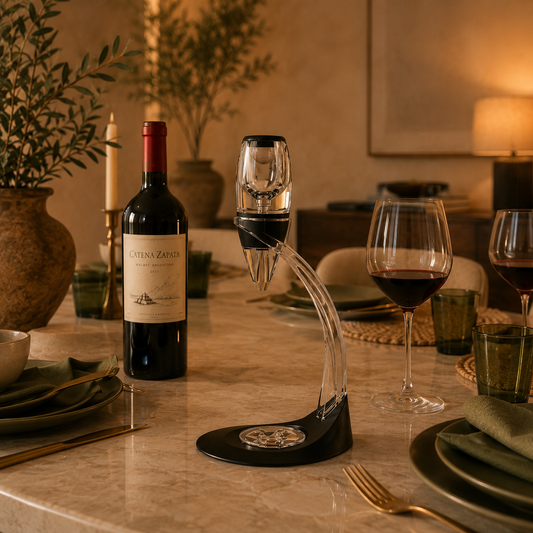 Aerador De Vinho Com Suporte Curvo - Volare