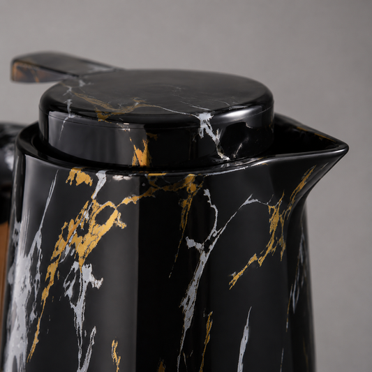 Garrafa Térmica Siena Com Acionamento Superior - Mármore Preto
