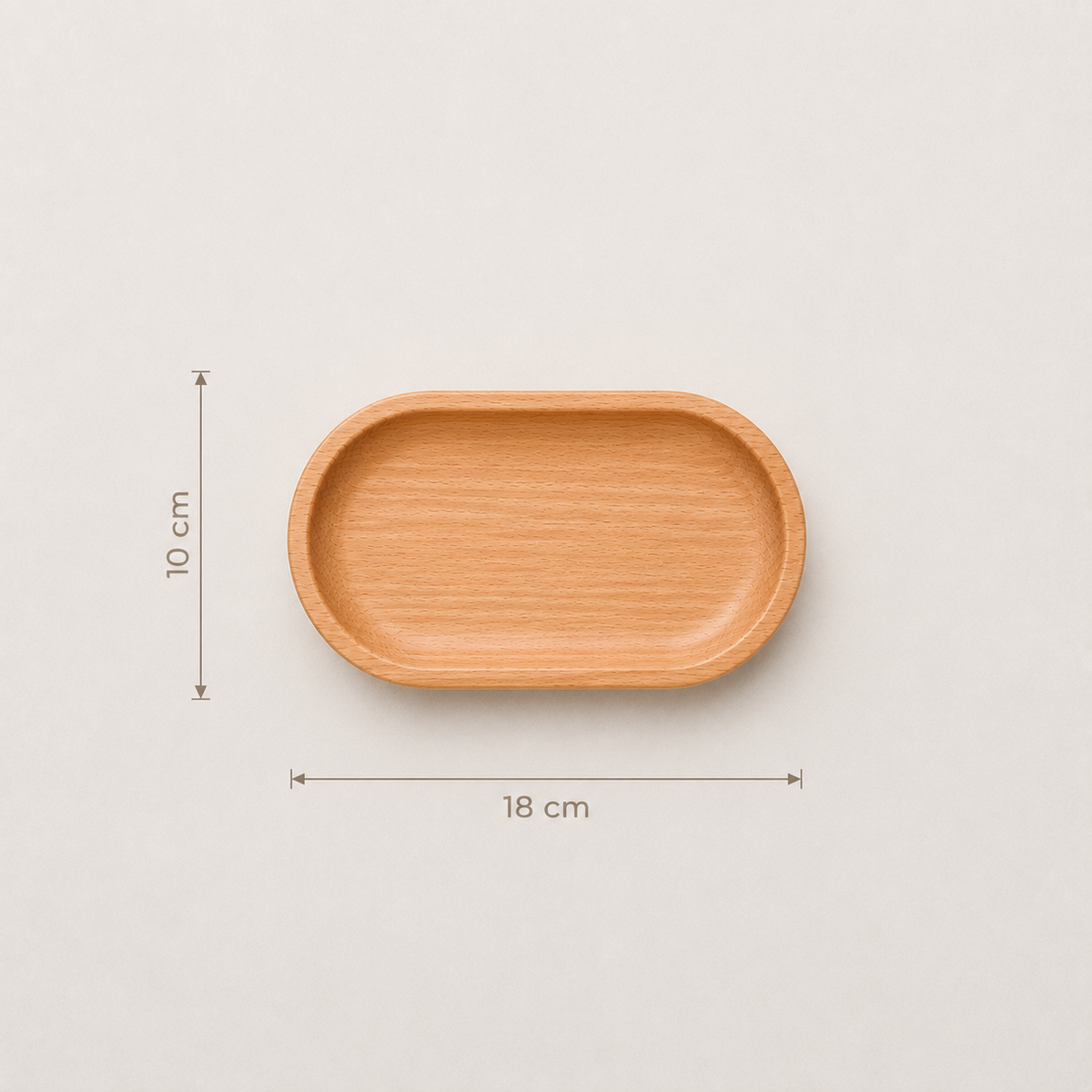 Prato Tavola em Madeira - Formato Oval Compacto