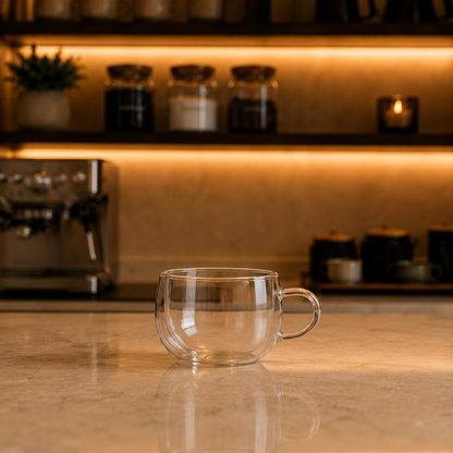 Caneca de Vidro - Parede Dupla Compacta - 150 ml