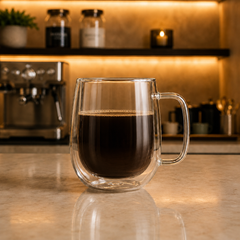 Caneca de Vidro PareCaneca de Vidro Parede Dupla Ampla 350 mlde Dupla Ampla 350 ml