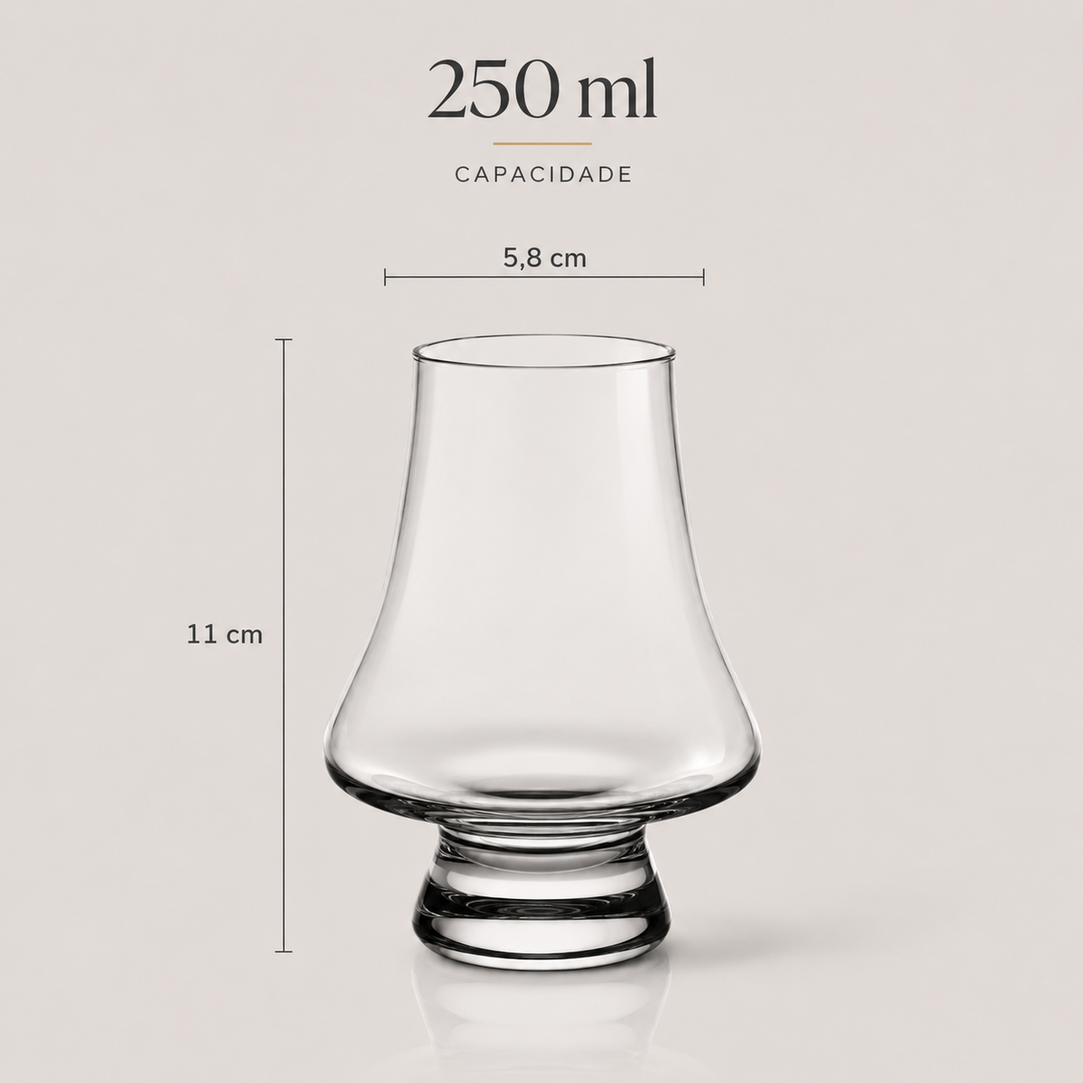 Taça De Degustação Para Whisky Em Vidro Borossilicato - 250 ml