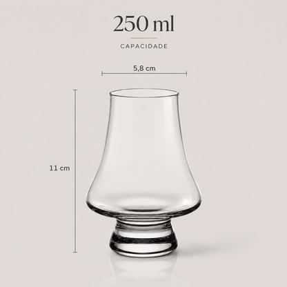 Taça De Degustação Para Whisky Em Vidro Borossilicato - 250 ml
