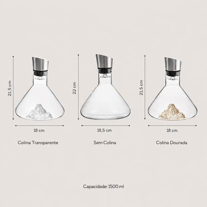 Decanter Alpino Para Vinho - Vidro Escultural