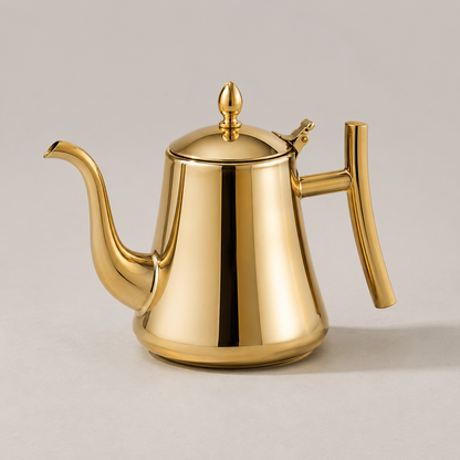 Chaleira De Chá Em Aço Inox 304 Com Infusor - Dourada