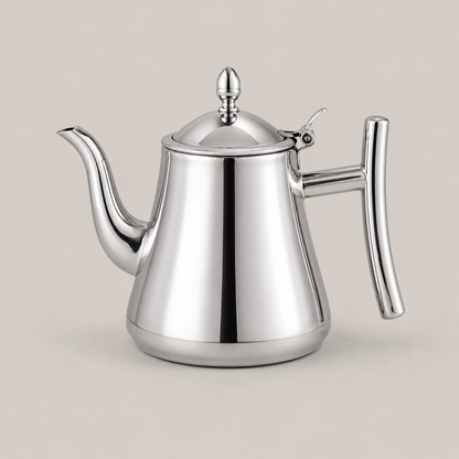 Chaleira De Chá Em Aço Inox 304 Com Infusor - Inox Polido