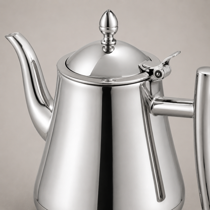 Chaleira De Chá Em Aço Inox 304 Com Infusor - Inox Polido