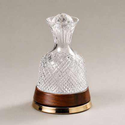 Decanter Giratório Bellagio Base Amadeirada Clara
