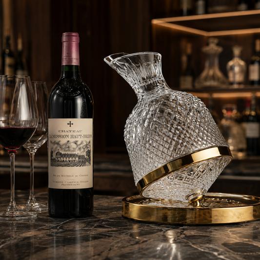 Decanter Giratório Vórtice 360° - Vidro Texturizado