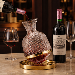 Decanter Giratório Vórtice 360° Vidro Texturizado