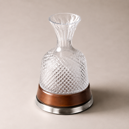 Decanter Giratório Bellagio - Base Amadeirada Clara