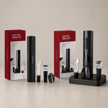 Kit Sommelier Elétrico Para Vinho Vittorio - 3 Em 1