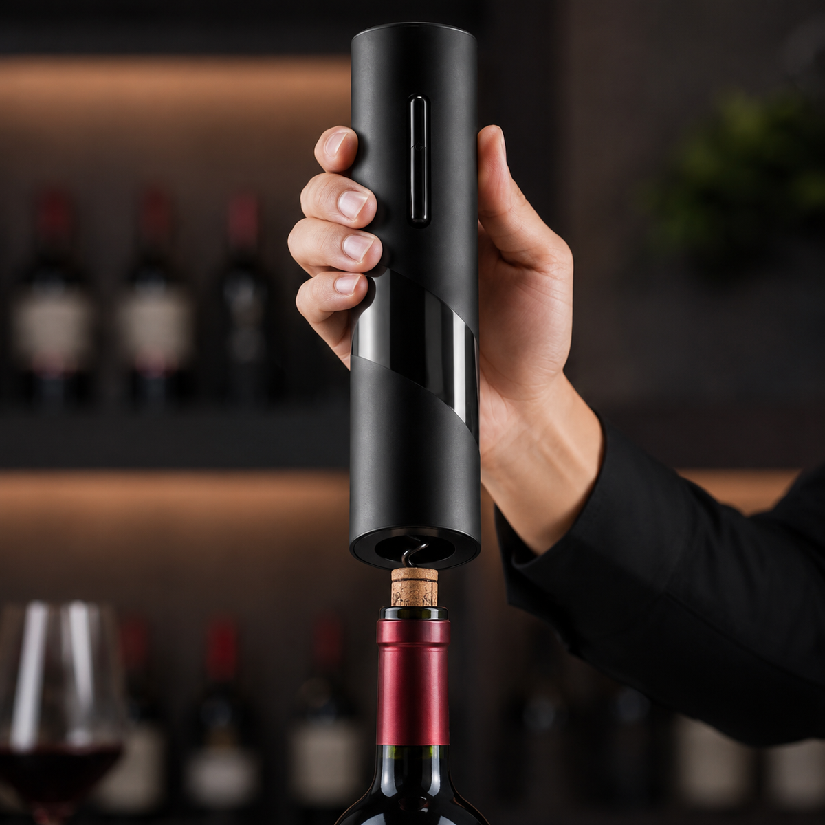 Kit Sommelier Elétrico Para Vinho Vittorio - 4 Em 1 Com Base