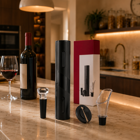 Kit Sommelier Elétrico Para Vinho Vittorio - 4 Em 1 Com Base