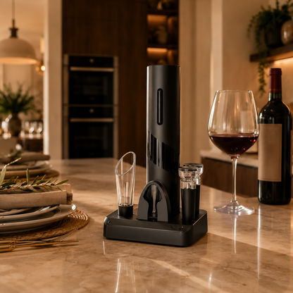 Kit Sommelier Elétrico Para Vinho Vittorio - 3 Em 1