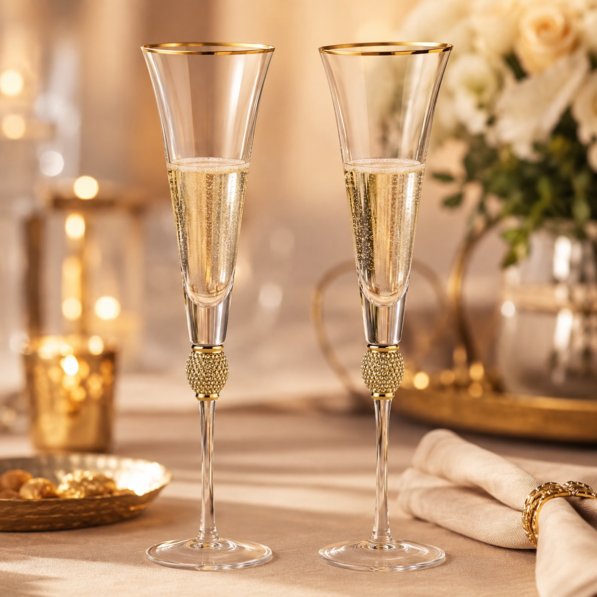 Conjunto De Taças Para Champagne Aurelle 2 Peças