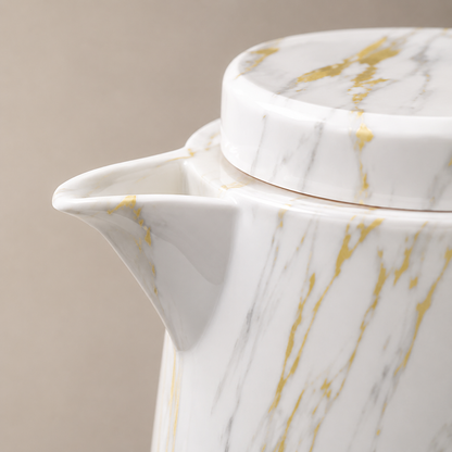 Garrafa Térmica Siena Com Acionamento Superior - Mármore Branco