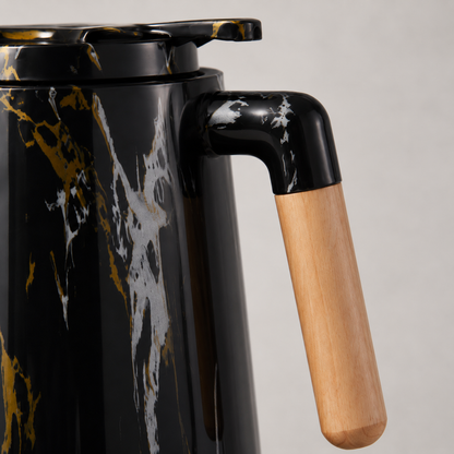 Garrafa Térmica Siena Com Acionamento Superior - Mármore Preto