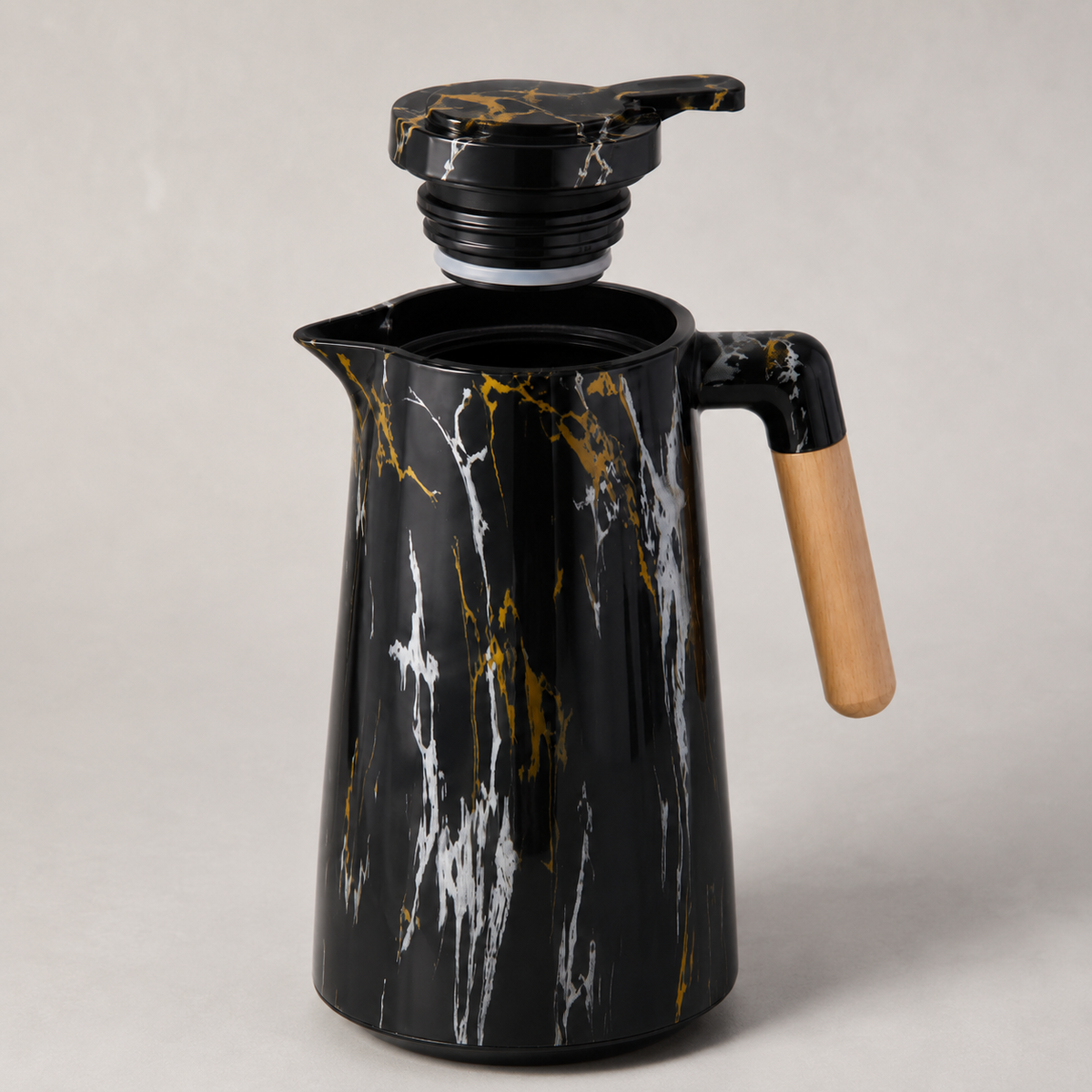 Garrafa Térmica Siena Com Acionamento Superior - Mármore Preto