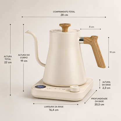 Chaleira Elétrica De Precisão Com Bico Gooseneck 110V - Ivory