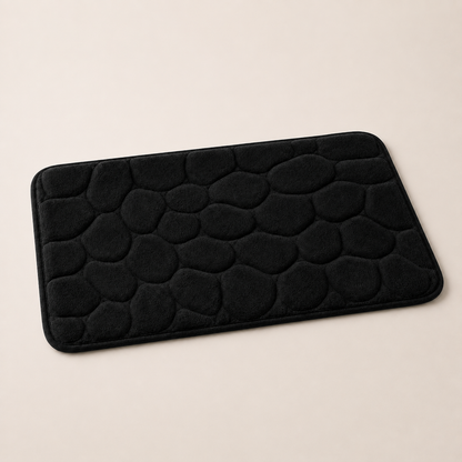 Tapete De Banho Com Relevo De Pedras - Black