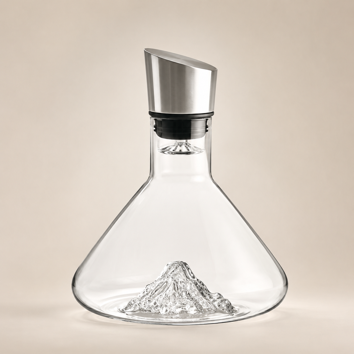 Decanter Alpino Para Vinho - Vidro Escultural