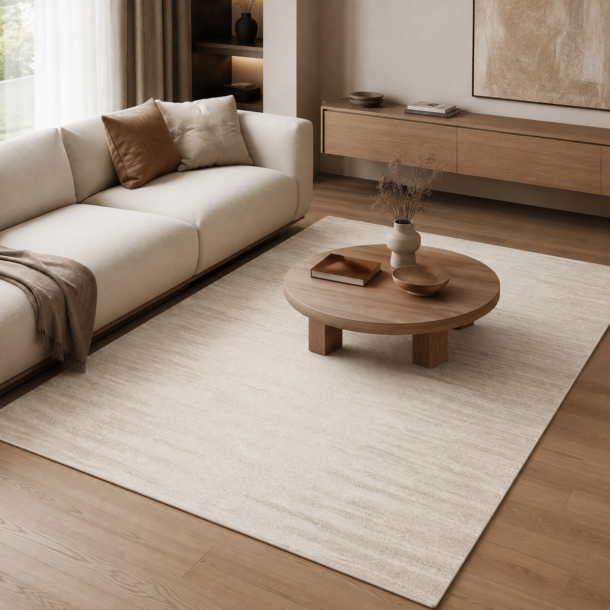 Tapete Estilo Creme - Marfim Linear