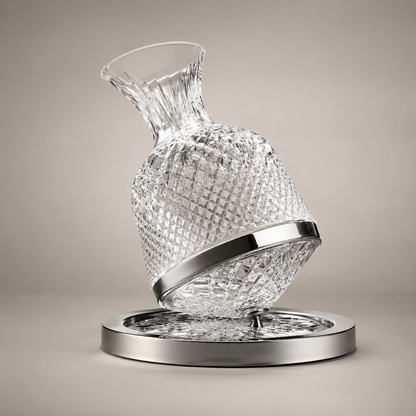 Decanter Giratório Vórtice 360° - Vidro Texturizado