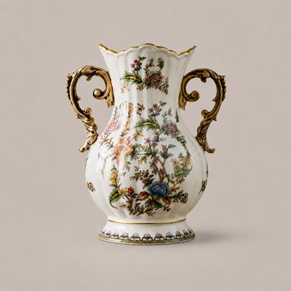 Vaso Decorativo de Cerâmica Serafina - Jardim Clássico