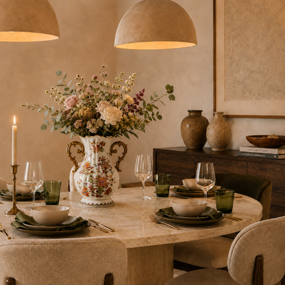Vaso Decorativo de Cerâmica Serafina - Toscana Dourada