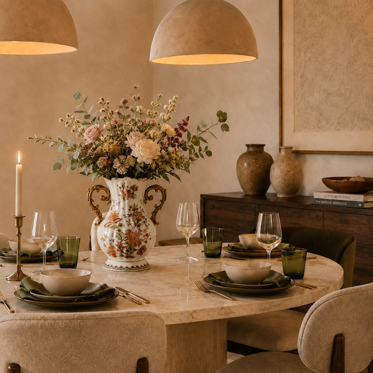 Vaso Decorativo de Cerâmica Serafina - Toscana Dourada