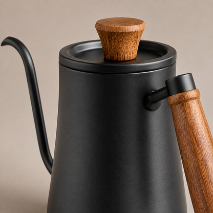 Chaleira Gooseneck Com Cabo De Madeira 500 ml