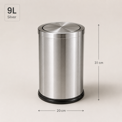 Lixeira Swing-Top Em Aço Inox - 9 L