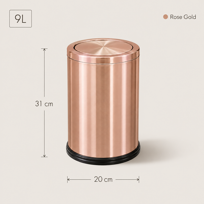Lixeira Swing-Top Em Aço Inox - 9 L