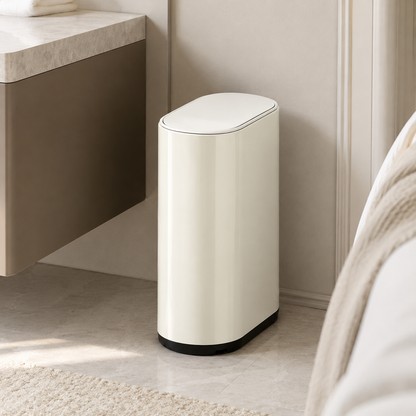 Lixeira Slim Com Tampa de Pressão Aço Inox - 7 L