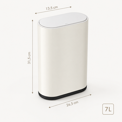 Lixeira Slim Com Tampa de Pressão Aço Inox - 7 L