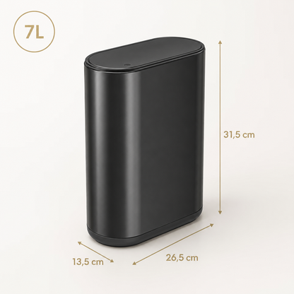 Lixeira Slim Com Tampa de Pressão Aço Inox - 7 L