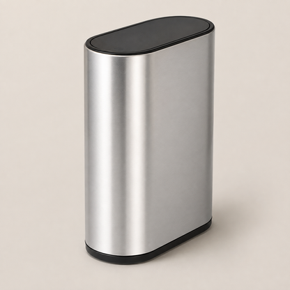 Lixeira Slim Com Tampa de Pressão Aço Inox - 7 L