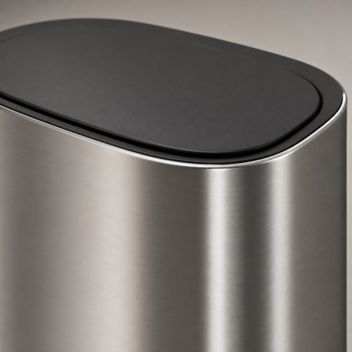 Lixeira Slim Com Tampa de Pressão Aço Inox - 7 L