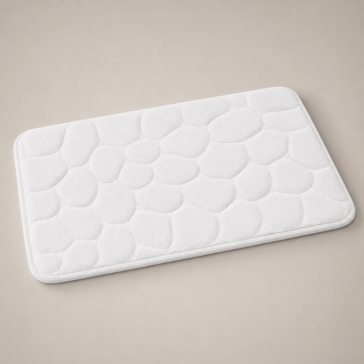 Tapete De Banho Com Relevo De Pedras - White