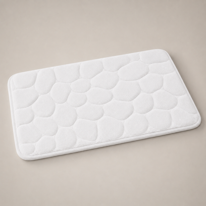 Tapete De Banho Com Relevo De Pedras - White
