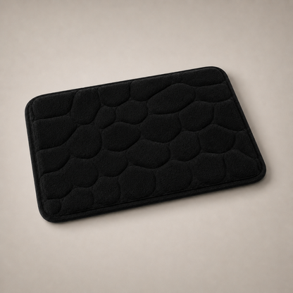 Tapete De Banho Com Relevo De Pedras - Black