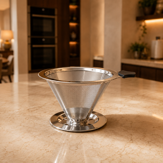 Coador Permanente de Café em Aço Inox 304 - Malha Fina