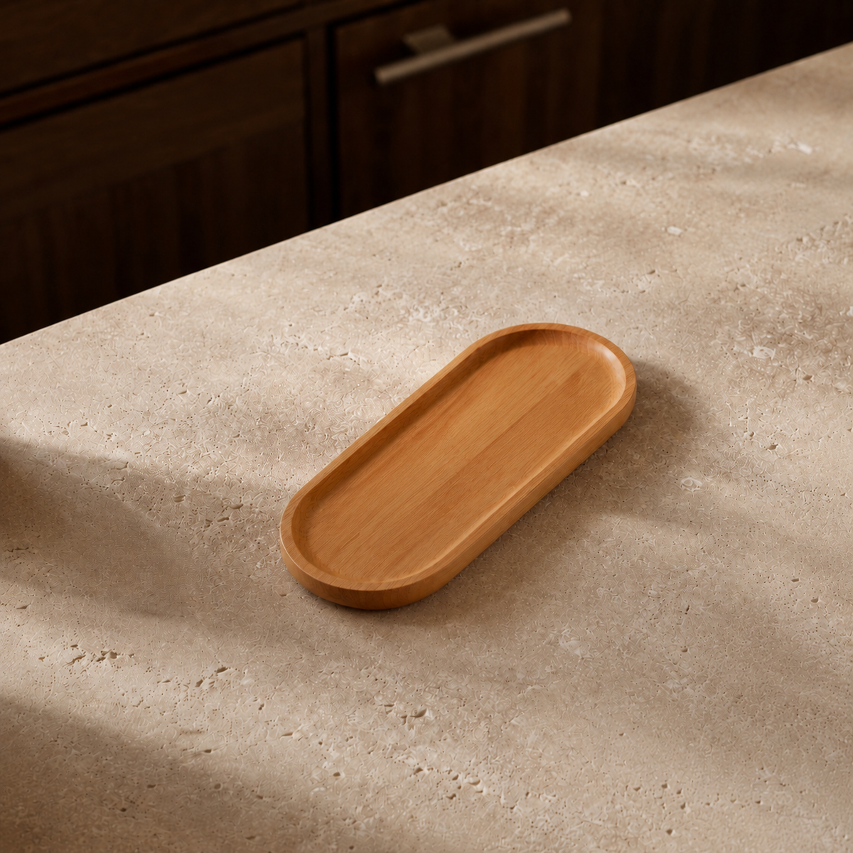 Prato Tavola em Madeira - Formato Oval