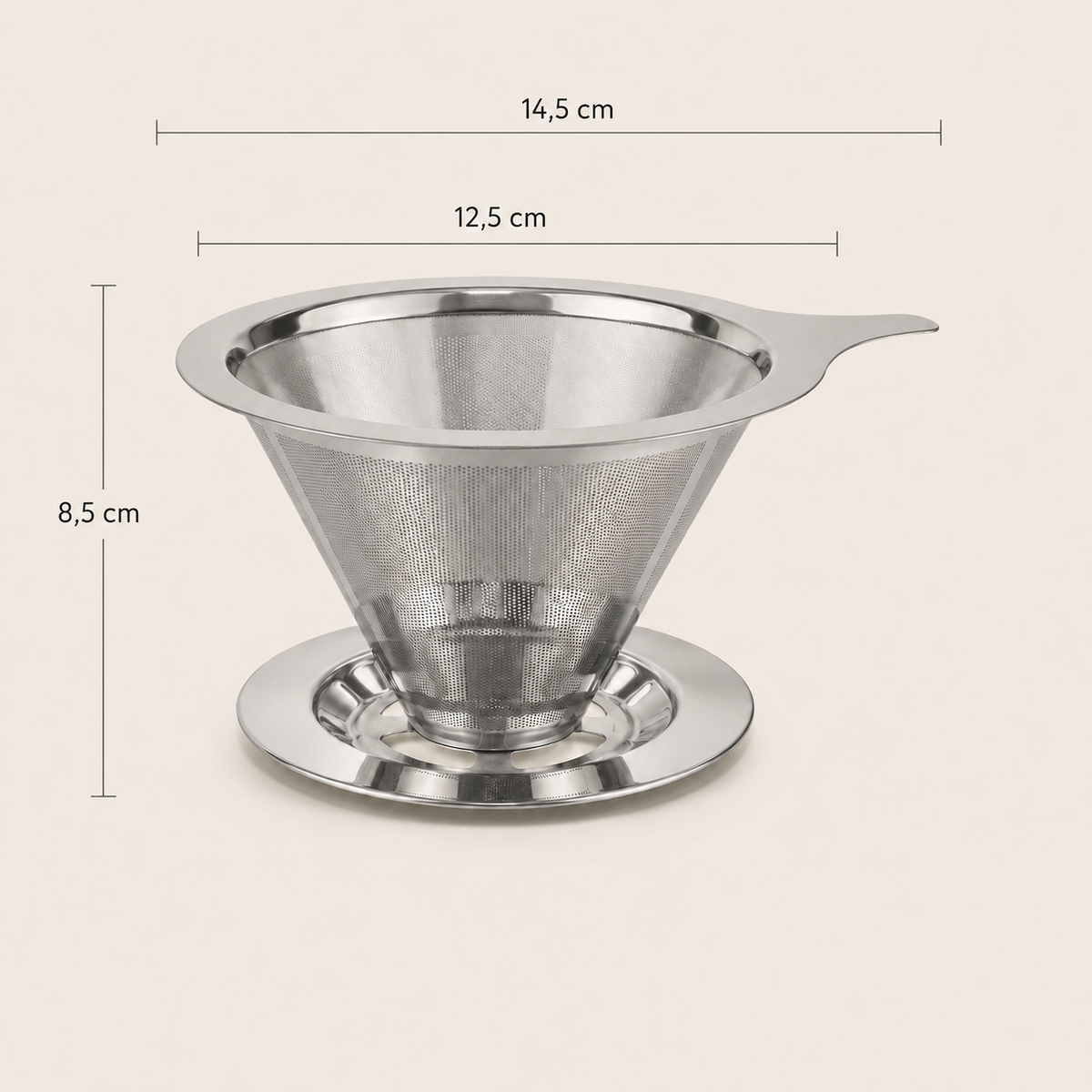 Coador Permanente de Café em Aço Inox 304 - Malha Fina